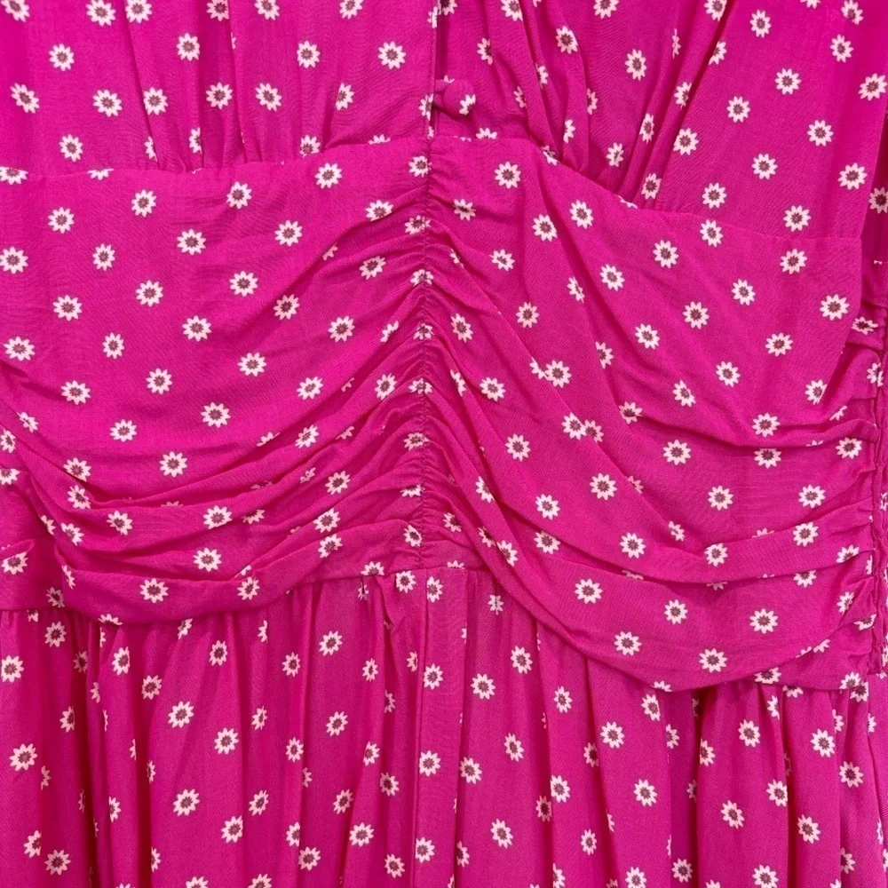 Matilda Jane Fuchsia Pink Polka Dot Fit-and-Flare Dress